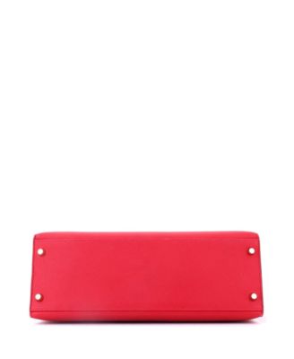 Kelly 32 Handbag Red Epsom with Gold Hardware