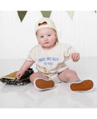 Boys' Take Me Out To The Ballgame Short Sleeve Romper - Baby