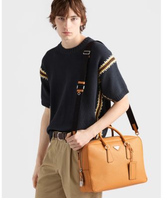 Saffiano Leather Work Bag