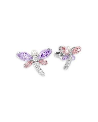 Ariana Grande x Swarovski Crystal, Cubic Zirconia & Imitation Pearl Dragonfly Stud Earrings