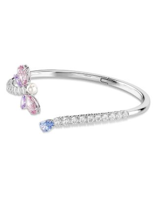 Ariana Grande x Swarovski Crystal, Cubic Zirconia & Imitation Pearl Dragonfly Bypass Bangle Bracelet
