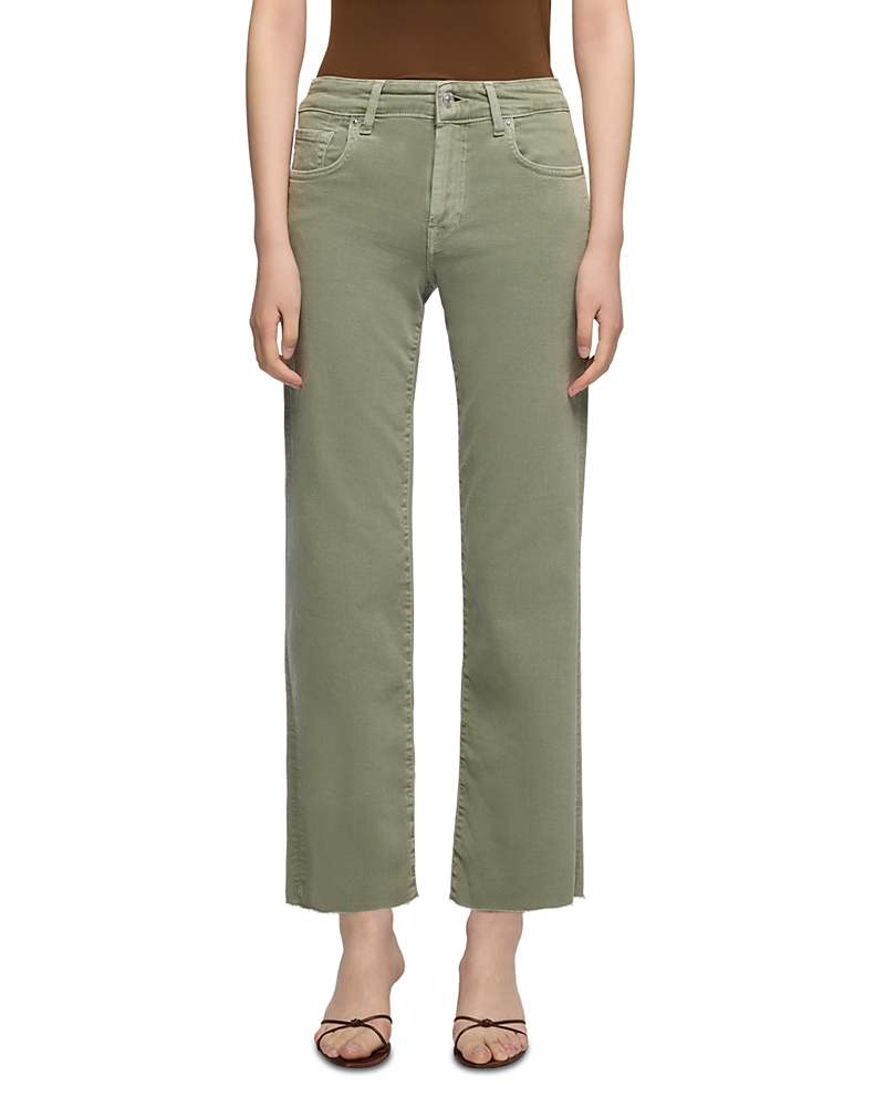 7 For All Mankind Calie Ankle Straight Jeans in Army
