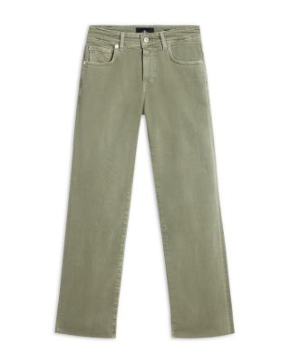 Calie Ankle Straight Jeans in Army