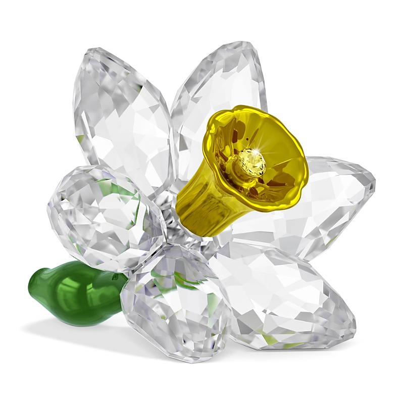 Swarovski Florere Daffodil Crystal Figurine - Clear, Yellow, Green