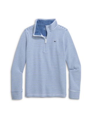 Boys' Saltwater Stripe Quarter Zip Mock Neck Sweatshirt - Little Kid, Big Kid 