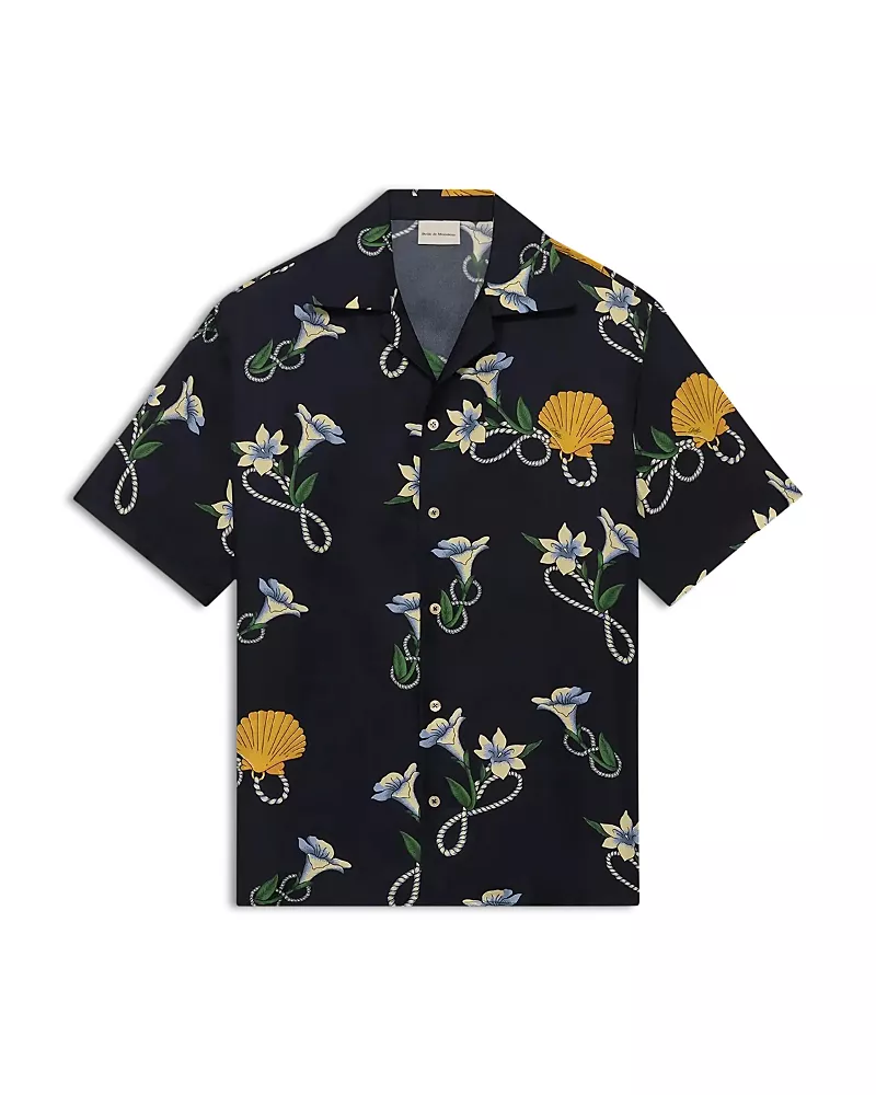 Drole De Monsieur Relaxed Fit Floral Chemise Shirt