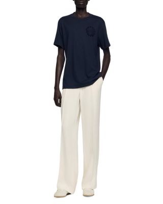 Cotton Crochet Flower Tee