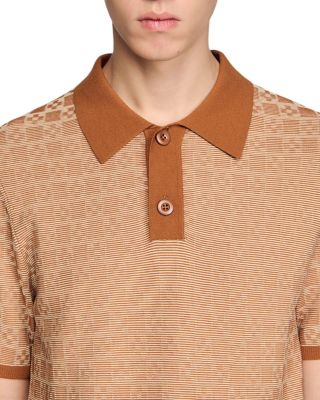 Square Cross Jacquard Polo Shirt