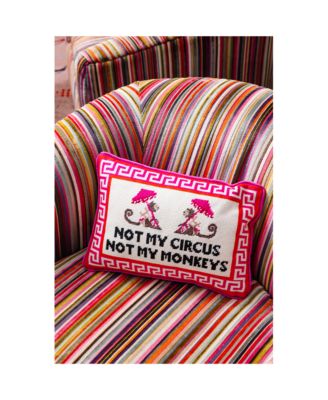 Not My Circus Needlepoint Decorative Throw Pillow