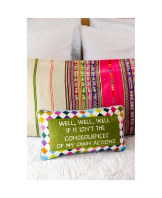 Well Well Well Needlepoint Decorative Pillow