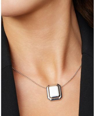 Sterling Silver Cufflink Pendant Necklace