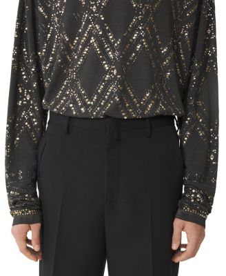 Straight-Leg Wool Pants