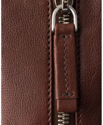  Large Washed Leather Top-Handle Bag