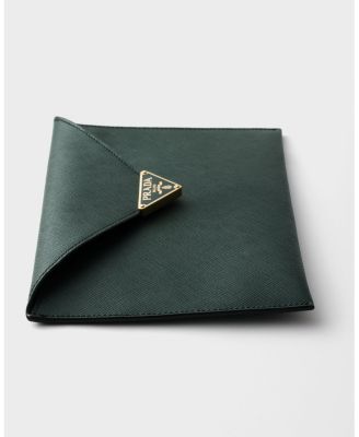 Saffiano Leather Envelope Clutch