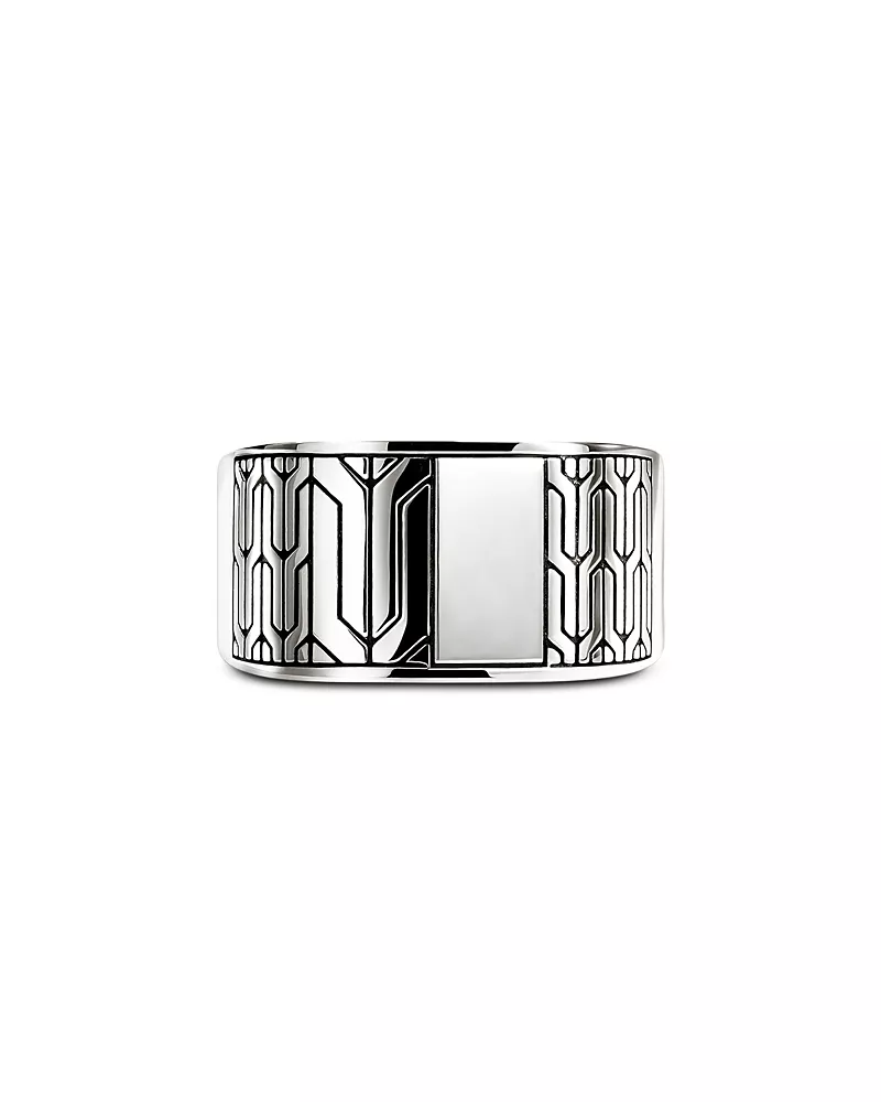 John Hardy Sterling Silver Icon 50 Signet Ring