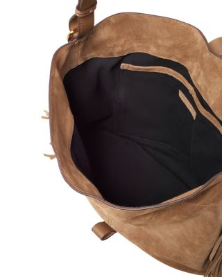 Deva Fringe Suede Hobo Bag
