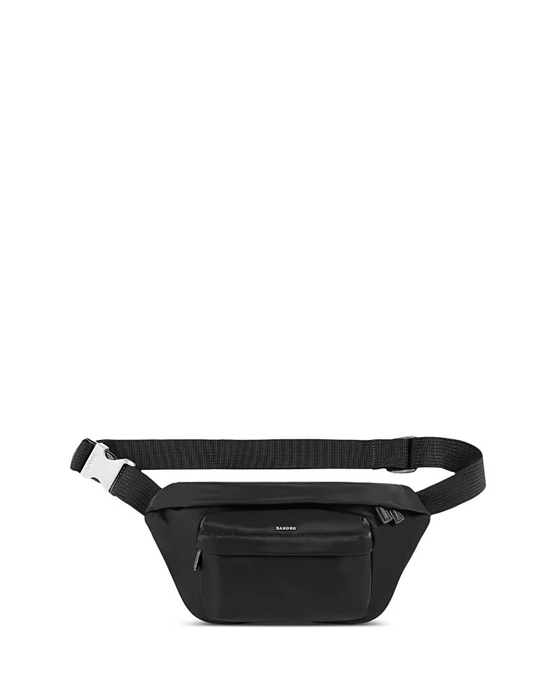 Sandro Technical Fabric Shoulder Bag