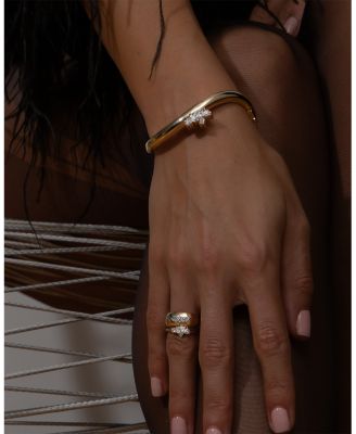 Certified Lab Grown Diamond Mixed Cut Gaudi Mosaic Cigar Band in 14K Yellow Gold, 0.53 tcw