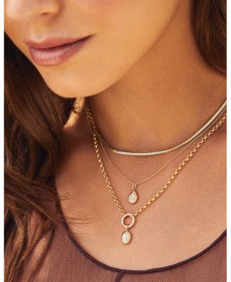 14K Yellow Gold EF Collection Snake Link Chain Necklace, 18"