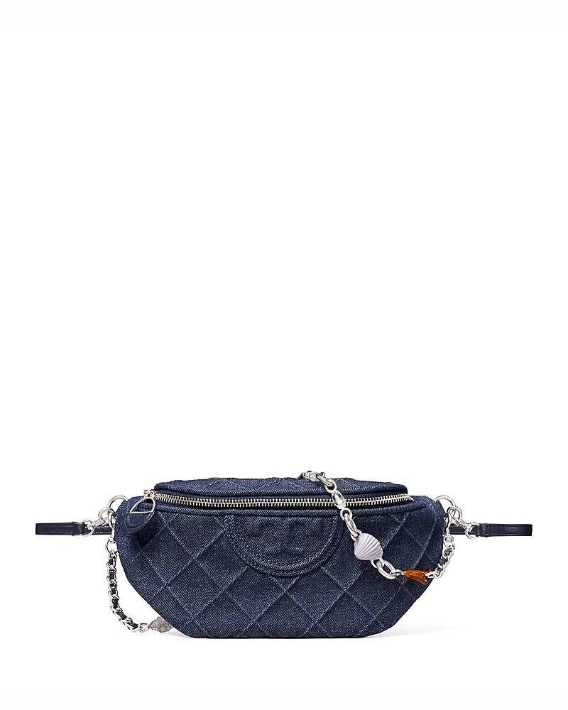Tory Burch Fleming Charm Denim Belt Bag