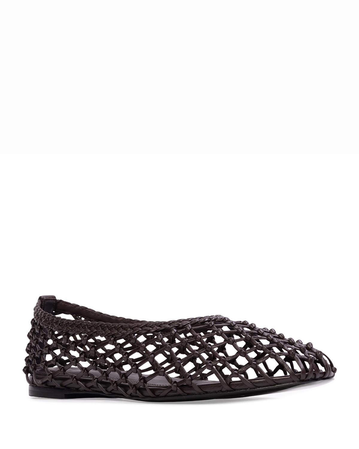 Sonia Woven Leather Ballerina Flats