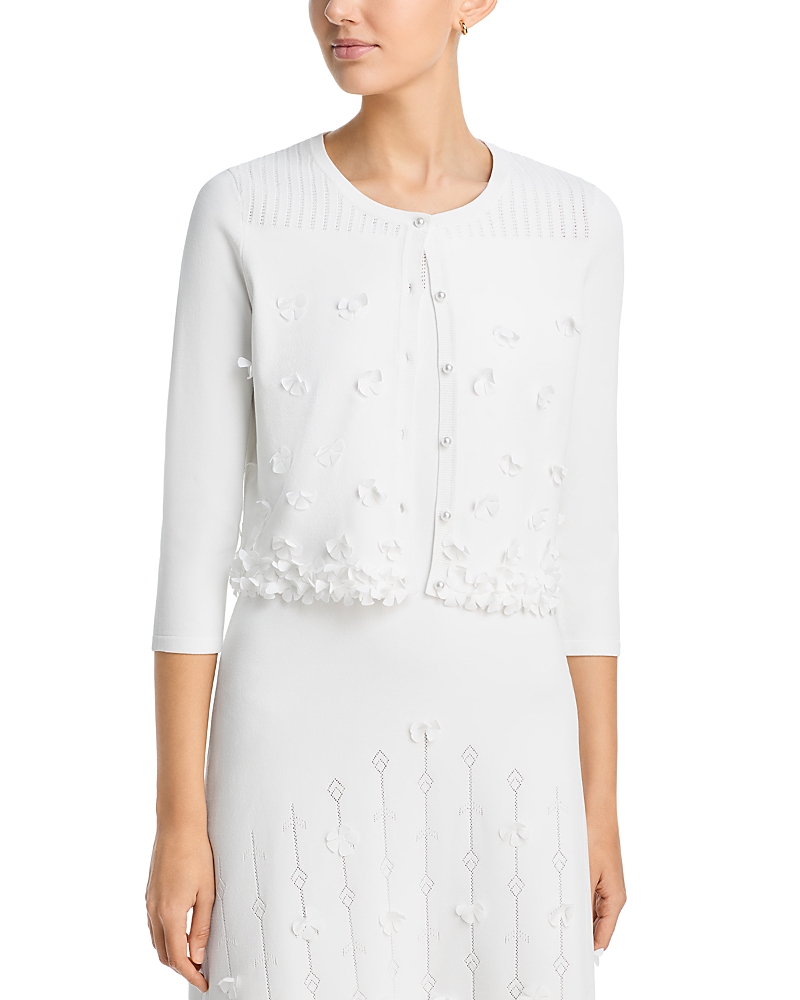 Elie Tahari The Alana 3D Floral Cardigan