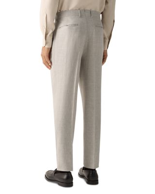 Crossover Wool Linen & Silk Pants