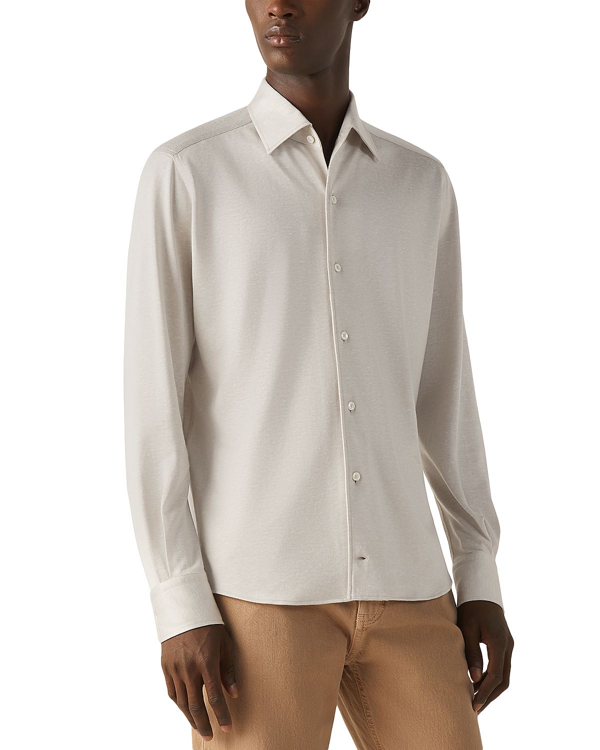 Zegna Silk Linen & Cotton Shirt