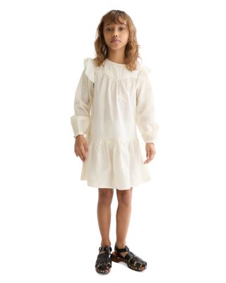 Girls' Fringe Embroidered Long Sleeve Dress - Little Kid, Big Kid