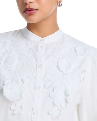 Embroidered Puffed Sleeve Blouse
