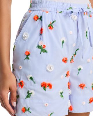 Embroidered Embellished Shorts