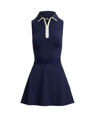 Stretch Interlock Sleeveless Polo Dress