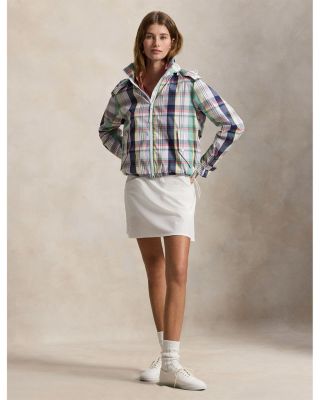 Plaid Hooded Rain Jacket
