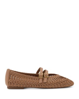 Reiss Women's Jute Leather Ballet Flats In Brown