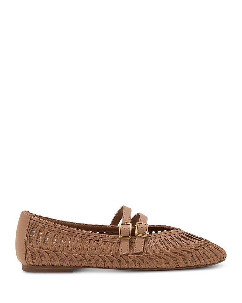 Reiss Women's Jute Leather Ballet Flats In Brown