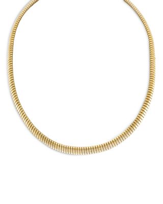 18K Yellow Gold Via Bagutta Flat Tubogas Necklace, 18"