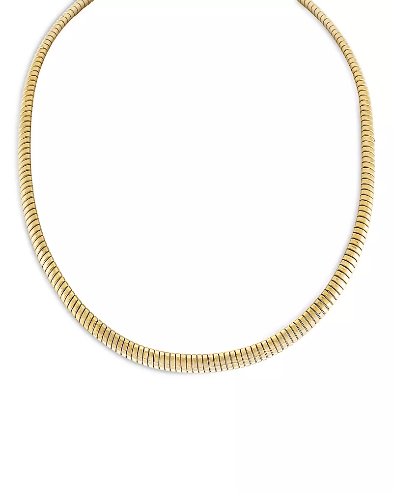 Alberto Milani 18K Yellow Gold Via Bagutta Flat Tubogas Necklace, 18
