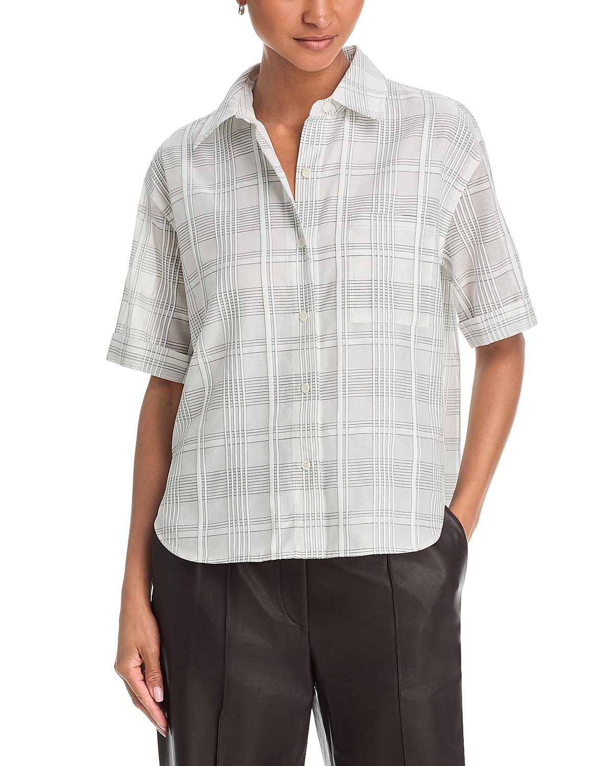 rag & bone Connie Short Sleeve Plaid Shirt