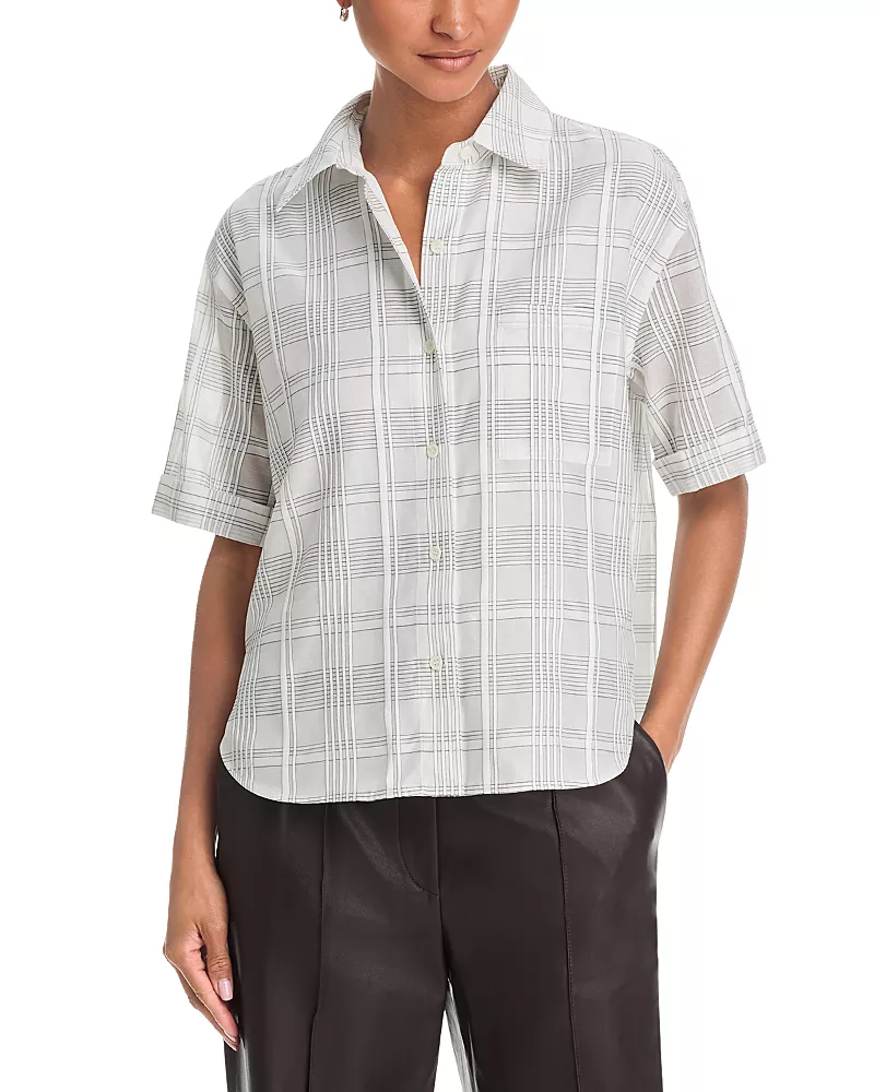 rag & bone Connie Short Sleeve Plaid Shirt