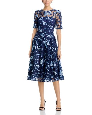 Floral Elbow Sleeve Short Dress