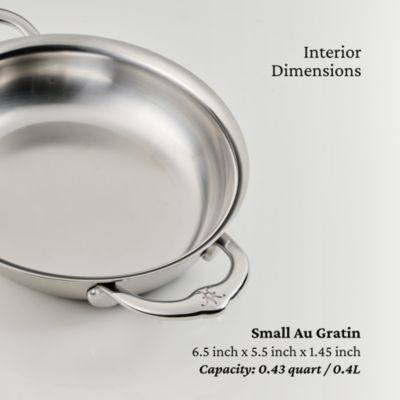 Provisions Small Stainless Steel Oval Au Gratin 2 Piece Set