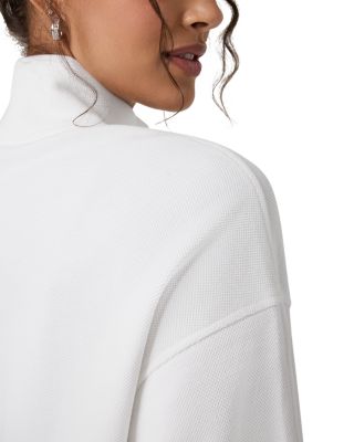 Piqu&eacute; Fleece Half Zip Sweatshirt