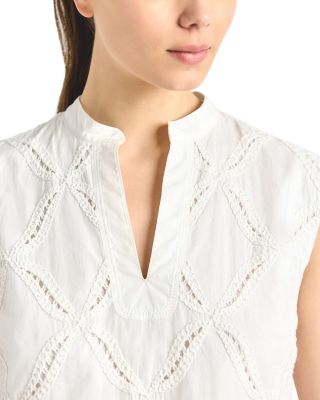 Tilda Cropped Eyelet Top