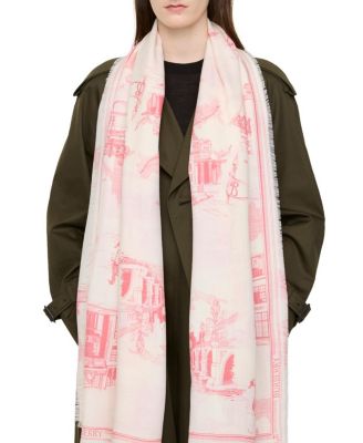  London Landmarks Wool Silk Scarf