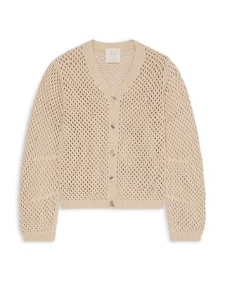 Mlmfulcro Mesh Knit Cotton Cardigan Sweater