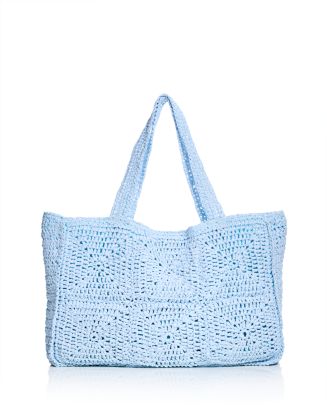 AQUA Straw Tote - Exclusive | Bloomingdale's Handbags