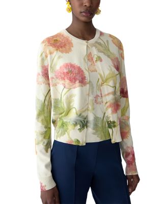 Printed Cardigan Sweater