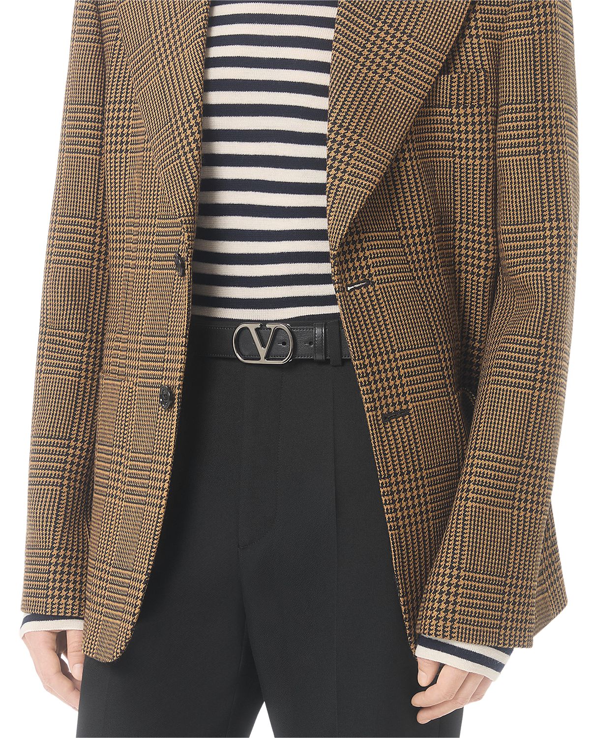 Valentino Garavani Men's Logo Buckle Belt