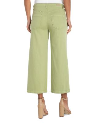 Utility High Rise Crop Wide Leg Jeans in Lotus