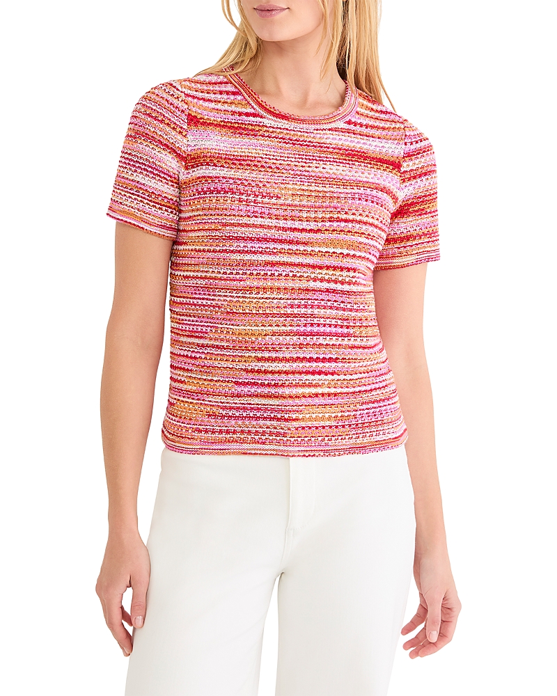Nic+Zoe Spacedye Tuck Stitch Sweater Tee
